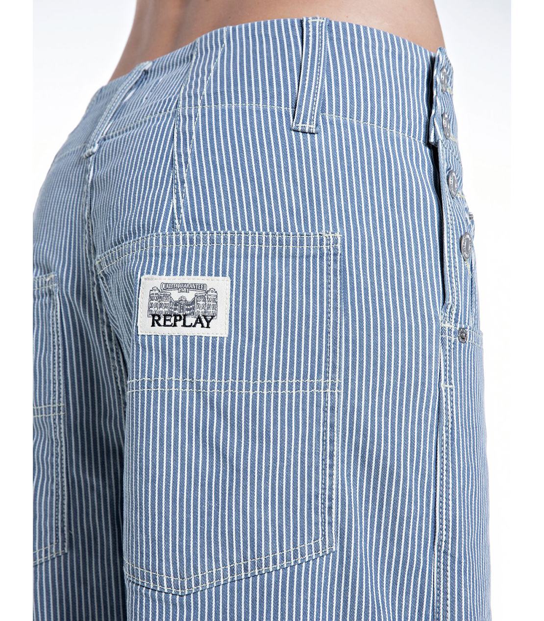 コードレーンストライプワークワイドパンツ 詳細画像 ダークブルー 9